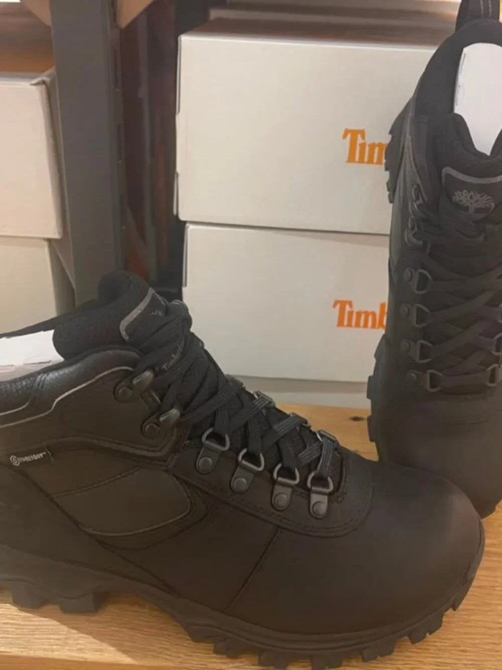 TIMBERLAND MEN'S MT. MADDSEN MID LACE WATERPROOF HK BOOT BLACK 12731R-001